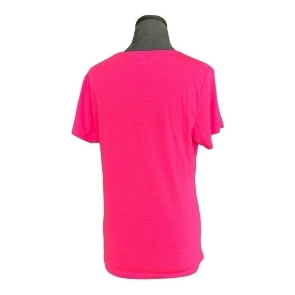 Women’s Tee Welcome to Varsity Graphic Print Hot Pink Short Sleeve T-Shirt Top - Picture 3 of 5